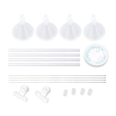 Imagem de Kit de ferramentas de funil para miçangas, portátil, leve e eficiente, conjunto de agulhas para rosqueamento de contas de argila para artesanato de joias, designers de joias, (Conjunto de 4 peças)