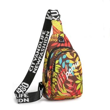 Imagem de Bolsa tiracolo pequena para mulheres e homens, mochila tiracolo de peito para viagens ao ar livre e caminhadas