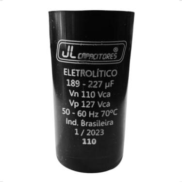 Imagem de Capacitor De Partida Eletrolítico 189 227 Uf 110v JL Capacitores
