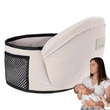 Imagem de Porta-bebês aconchegante para mamãe, porta-quadril para bebê, Assento de quadril ajustável para porta-bebês, Portador de quadril macio e antiderrapante ergonômico para crianças, meninos e meninas
