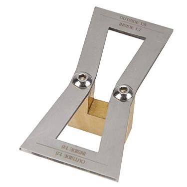 Imagem de Medidores de cauda de andorinha de aço inoxidável ferramenta para marcenaria madeira régua de conexão de marcação de madeira (sem escala)