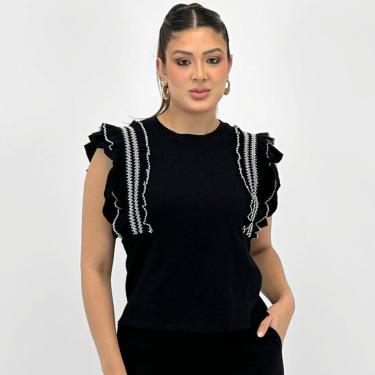 Imagem de Blusa Enfim T-shirt Muscle Tee com Babados Feminina-Feminino