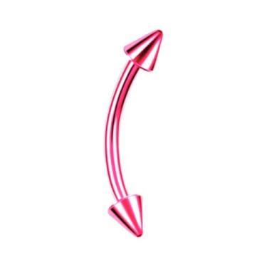 Imagem de Piercing Aço Cirurgico Rosa Sobrancelha Tragus Spikes Rook - Oremte