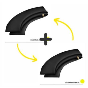 Imagem de Par de Câmaras de Ar Moto Rinaldi RR34 460-17 Traseiro + RR34 400-19 D