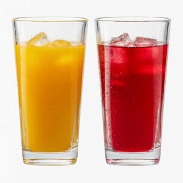 Imagem de Kit 2 Copos Altos Vidro 260ml Drink Água Moderno - Dona Laura