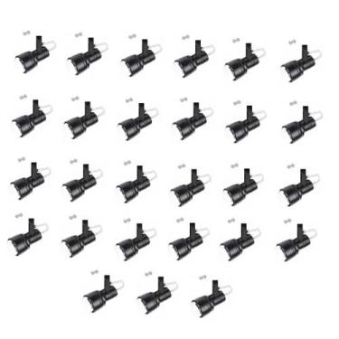 Imagem de Kit 27 Spot Trilho Perfilado Eletro calha Par20 Bulbo OL4 - Hiperlight