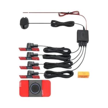 Imagem de Sensor De Estacionamento Plano 13mm Preto Prata Branco Pacote Com 4 Gr