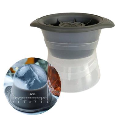 Imagem de Forma De Gelo Redonda Esférica Bola Bebida Bar - Cinza