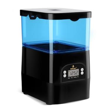 Imagem de fishkeeper Alimentador automático de peixes para lagos – Design resistente ao clima e à prova de pontas, alimentação de precisão para dispensador de férias com temporizador, alimentador de peixe Koi