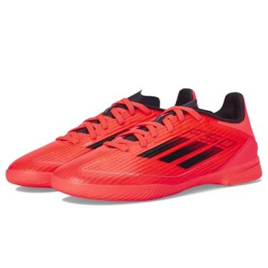 Imagem de adidas Originals Tênis masculino F50 League Indoor, Turbo/Aurora Preto/Platina Metálico, 10.5 Little Kid