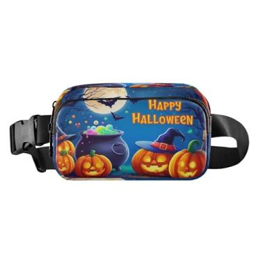 Imagem de CEBUGI Mini pochetes de caminhada para homens e mulheres, abóboras brilhantes resistentes à água com cinto ajustável para treino, viagem, corrida