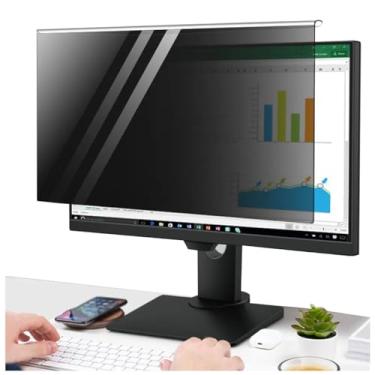 Imagem de Película antiespiar os olhos, filtro de tela de proteção de dados compatível com computadores de mesa, filme de filtro acrílico antiespião para proteção UV, antirreflexo, 68.6 cm 612.6 * 356 mm (68.6