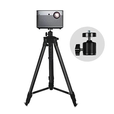 Imagem de uhyOHF Suporte para projetor de chão tripé telescópico universal com bandeja dobrável projetor de mesa projetor de liga de alumínio sem perfuração, projeto universal de suporte (A