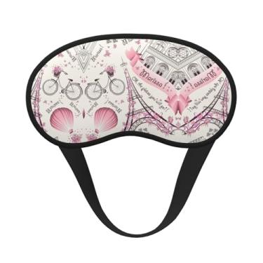 Imagem de Máscara de dormir blecaute com estampa de borboleta de Paris romântica máscara de luz macia para dormir meditação viagem ioga