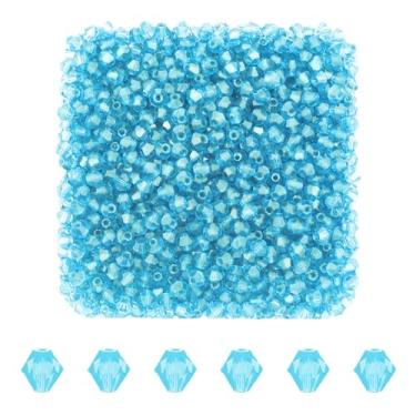 Imagem de Mandala Crafts Contas de cristal bicone água-marinha de 3 mm – 1500 contas de vidro facetadas para fabricação de joias, suprimentos de contas, artesanato DIY, pulseiras, colares, brincos e contas