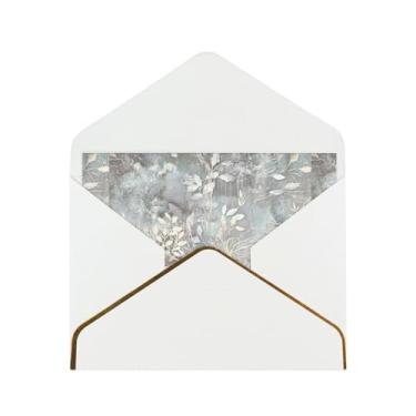 Imagem de SKKNT Blue Grace Cartões de felicitações com estampa de flora para todas as ocasiões, convites de festa de aniversário de casamento, 12,7 x 15,2 cm