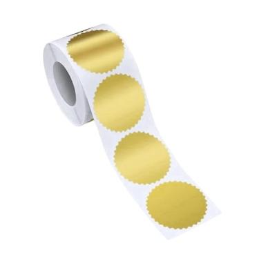 Imagem de shamjina Selos de Autenticidade com Autoadesivos e Acabamento Brilhante, 5 cm (2 polegadas), para Certificados, Diplomas e Documentos Escolares, Ouro