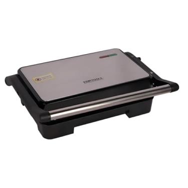 Imagem de Sanduicheira Elétrica Grill Premium, Inox Escovado, 1000W, 27x24x8cm, Placas Antiaderentes, Para Sanduíches e Grelhados, 220V