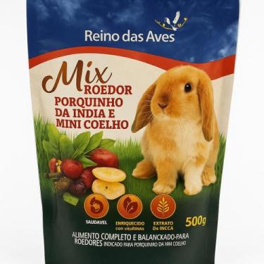 Imagem de Ração Mix Roedor 500G Mini Coelho Porquinho-Da-Índia - Mimos Pet