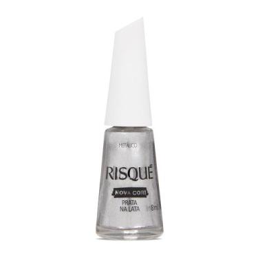 Imagem de Esmalte Risqué Prateado Metálico Prata na Lata 8ml, 8ML, Prata