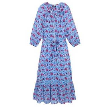 Imagem de Vineyard Vines Vestido feminino Willa, Azul serenidade floral, P