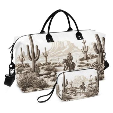 Imagem de CEBUGI Bolsa feminina acolchoada Western Cowboy grande para viagem de fim de semana bolsas hospitalares para trabalho de parto e parto