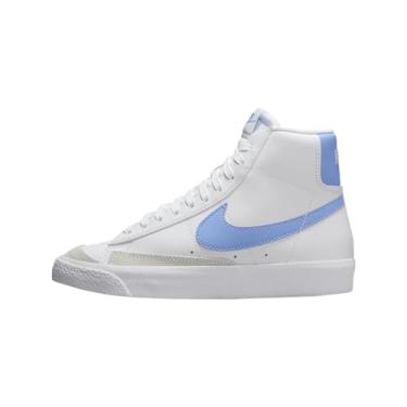 Imagem de Nike Blazer infantil Mid '77, Branco/Royal Pulse, 6 Big Kid