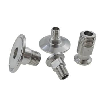 Imagem de 1 peça 1/10.2 cm 3/20.3 cm 1/5.1 cm 3/10.2 cm 2.5 cm NPT macho rosqueado TC25.4 3.8 cm 5.1 cm 3/10.2 cm conector de encaixe de tubo de aço inoxidável 304 (TC 64 mm, 3/10.2 cm)