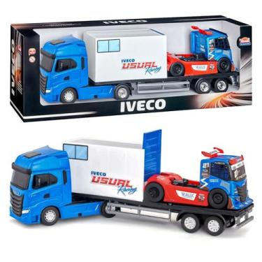 Imagem de Caminhão Brinquedo Iveco S-way Carreta Copa Truck Equipe Iveco Present