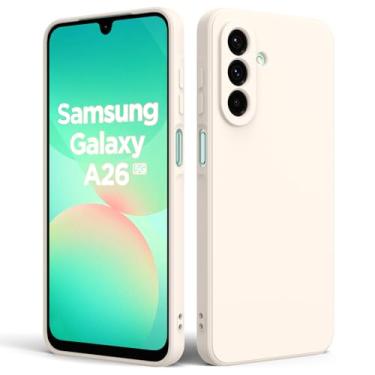 Imagem de Capa de telefone de cor sólida para Samsung Galaxy A36 5G, capa ultrafina de TPU à prova de choque, capa de telefone macia resistente a quedas, branca
