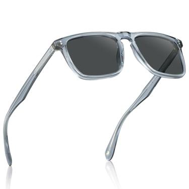 Imagem de Óculos de Sol CARFIA CA53572 Masculino - Retrô Moderno e Estiloso com Lentes Polarizadas, Proteção UV e Armação em Acetato de Acabamento Artesanal