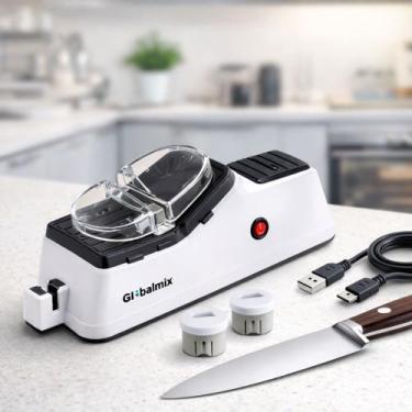 Imagem de Amolador Elétrico Facas Tesouras Ferramentas USB 110V 220V - GLOBALMIX