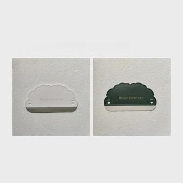 Imagem de Rodo de silicone em forma de nuvem com design Happy Every Day – Limpeza suave para cozinha, banheiro e chuveiro, vidro, fácil armazenamento, material plástico, conjunto branco e verde