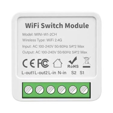 Imagem de Módulo Mini Interruptor Inteligente WiFi 10A 16A Tuya Zigbee 1/2/3/4 C