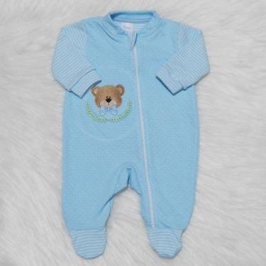 Imagem de Macacão Bebê e Infantil Menino Ursinho - Pandora Baby Enxovais, Azul b