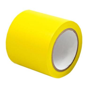 Imagem de Fita Demarcação Solo 10cm X 30MT - Furnapack, Amarelo
