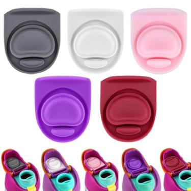 Imagem de ZUGHXMS 5 peças de rolha de substituição de vedação de borracha compatível com Owala FreeSip, junta superior de tampa de silicone para Owalla 16/24/25/32/1,134 g, peças de plugue reutilizáveis para