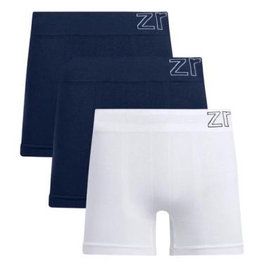 Imagem de Kit 3 Cuecas Boxer Masculina Zee Rucci Microfibra Sem Costura Lisa, 2 