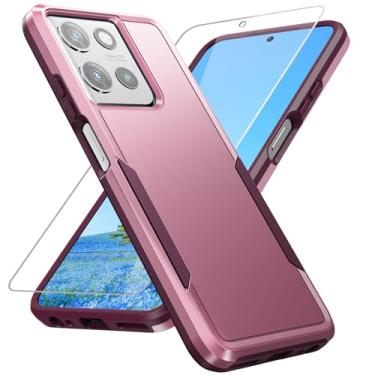 Imagem de Capa para Moto G 2026/Moto G 2025/Moto G Play 2026, com protetor de tela HD [teste de queda de grau militar] Capa protetora resistente à prova de choque resistente para Motorola Moto G 2026, rosa