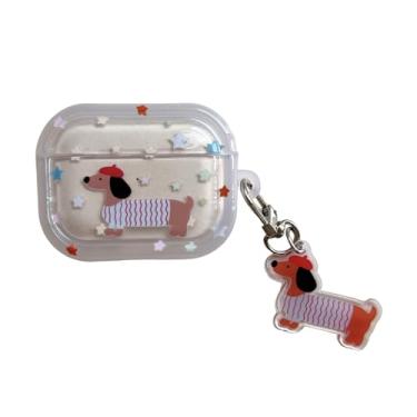 Imagem de JLSDBMZ Capa para Airpods Pro 3 Dog (2025), estampa de animais fofos e divertidos, capa protetora Kawaii para Air Pods Pro 3ª geração para meninos e meninas (A)