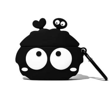 Imagem de Capa compatível com Airpods Pro 3 2025, linda capa de desenho animado para Airpods Pro 3 geração com chaveiro, capa protetora de silicone à prova de choque para homens e mulheres (bola de poeira)