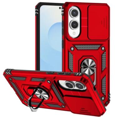 Imagem de Tothedu Capa para Galaxy S25 Edge, capa para Samsung S25Edge SM-S937U1 com capa deslizante para câmera, anel giratório de 360° integrado com suporte magnético à prova de choque para Samsung Galaxy S25