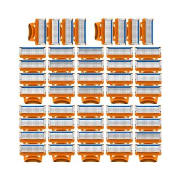Imagem de Aparelho De Barbear Manual De 5 Camadas Com 4 Cabeçotes Substituíveis 