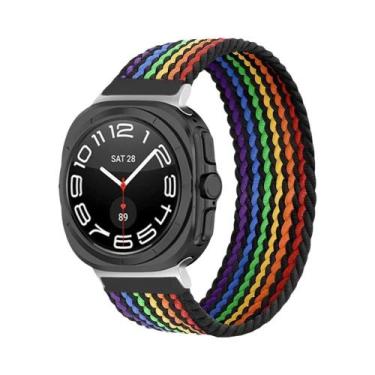 Imagem de Pulseira De Nylon Trançada Solo Loop Para Samsung Galaxy Watch 7 Ultra