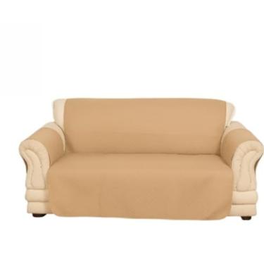 Imagem de Capa de Sofá Impermeável Matelada 2 e 3 Lugares em Microfibra Macia Moderna (Bege,Kit 2 + 3 Lugares)