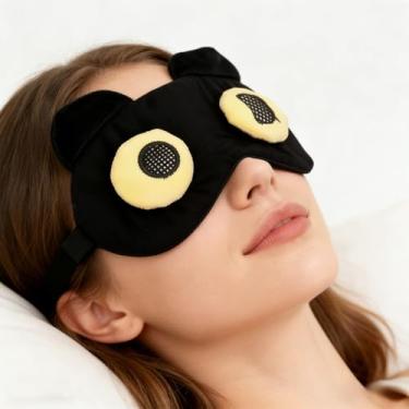 Imagem de Linda máscara de dormir blackout calmante para fadiga ocular máscara de compressão quente máscara confortável para os olhos (1 peça #01)