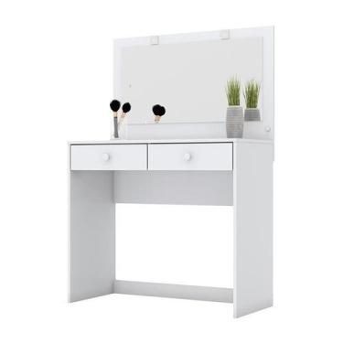 Imagem de Penteadeira Camarim Daila com 2 Gavetas Branco - Móveis Henn, Branco