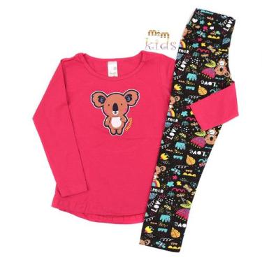Imagem de Roupa Frio Menina Conjunto Meia Estação Infantil - ANALÊ, Pink bordado