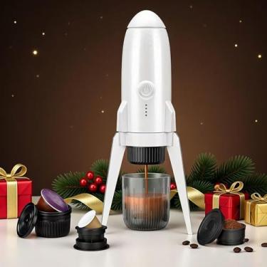 Imagem de Máquina de café expresso portátil 3 em 1, máquina de café expresso elétrica autoaquecida, mini cafeteira de 19 bar para viagens, acampamento e caminhadas para café moído e cápsula NESPRESSO/DolceGusto