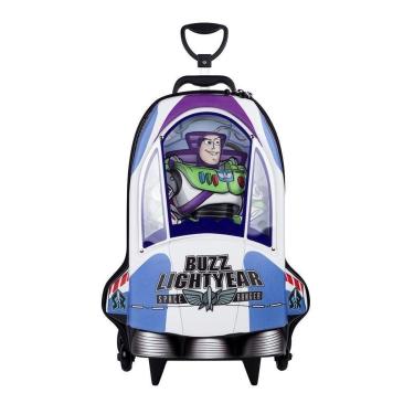 Imagem de Mochila de Rodinhas 3D Maxtoy Toy Story Buzz Nave Azul-Masculino